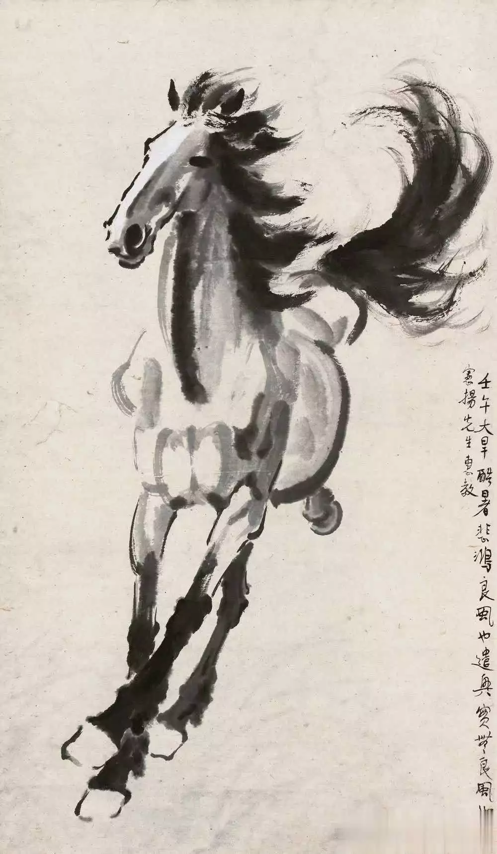 徐悲鸿马的艺术特点_徐悲鸿画的马_徐悲鸿画马的技法与精神