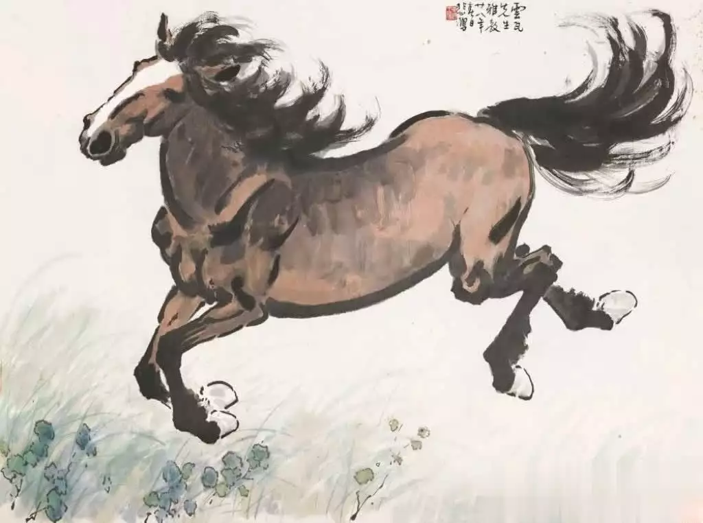 徐悲鸿画马的技法与精神_徐悲鸿画的马_徐悲鸿马的艺术特点