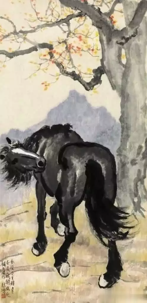 徐悲鸿马的艺术特点_徐悲鸿画的马_徐悲鸿画马的技法与精神