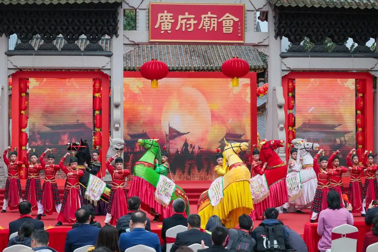 陈晓丹 广府庙会_2024广府庙会开幕式 粤港澳文化交融 庙会民俗巡游表演