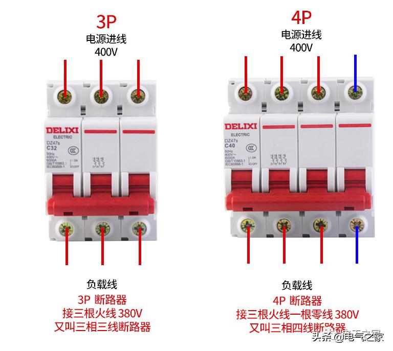 空气开关工作原理_DZ47-60断路器参数_空开2p是什么意思