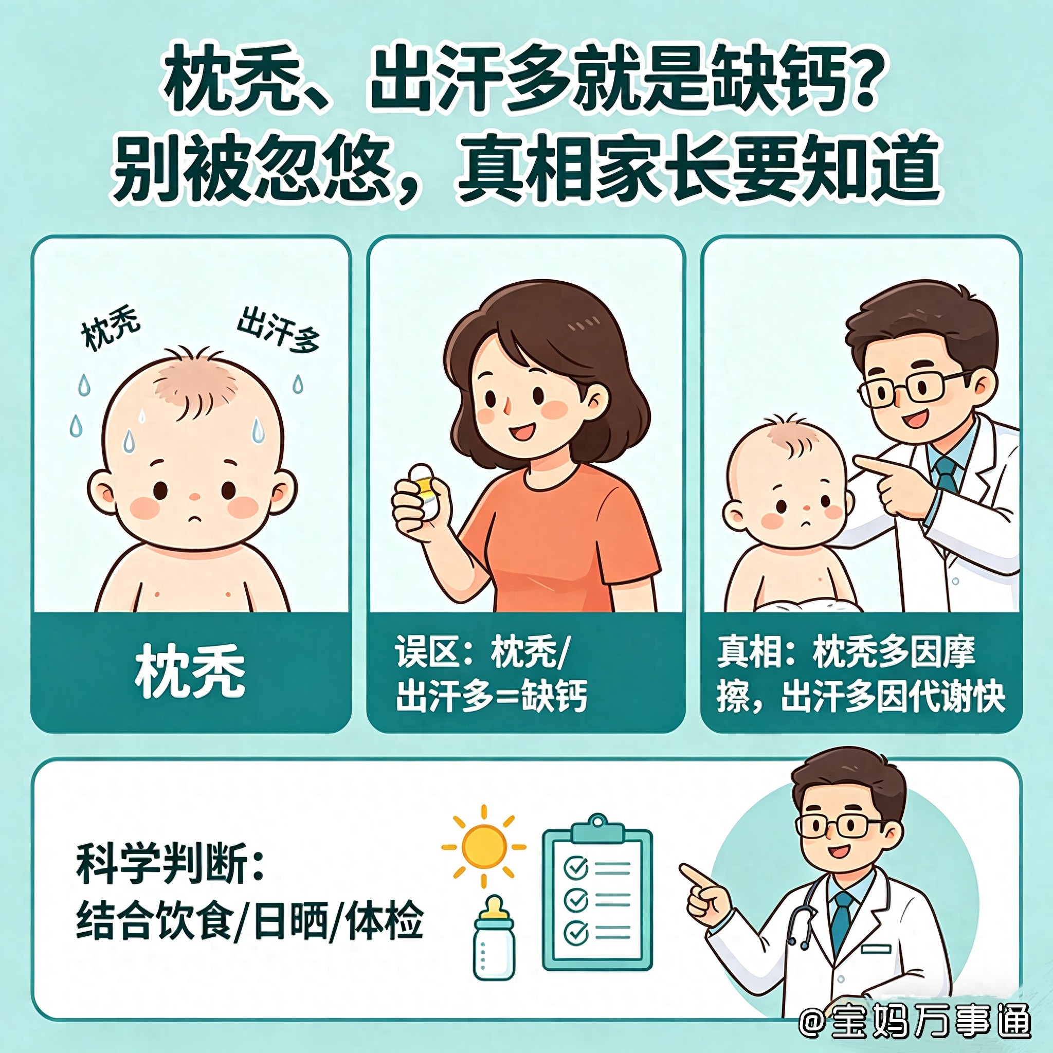 维生素D缺乏性佝偻病症状_宝宝枕秃出汗多不缺钙_宝宝睡觉头会出很多汗为什么