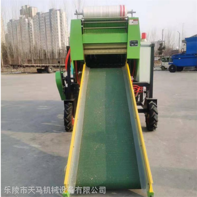 小型麦秸打捆机视频_9YDB-0.7型青贮打捆机_青贮圆捆机技术参数