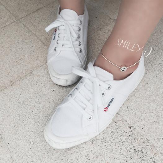 脚链图片_韩国流行笑脸图案脚链_小清新几何方块脚链