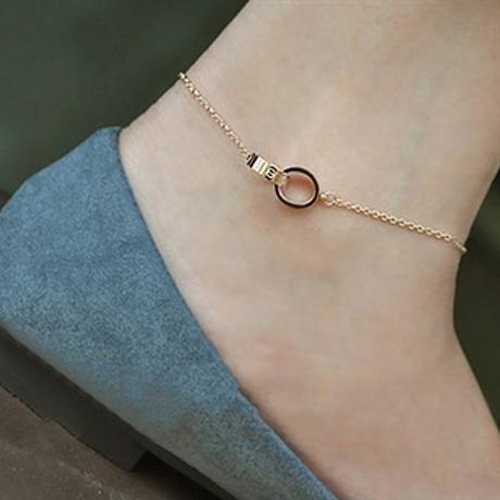 脚链图片_韩国流行笑脸图案脚链_小清新几何方块脚链