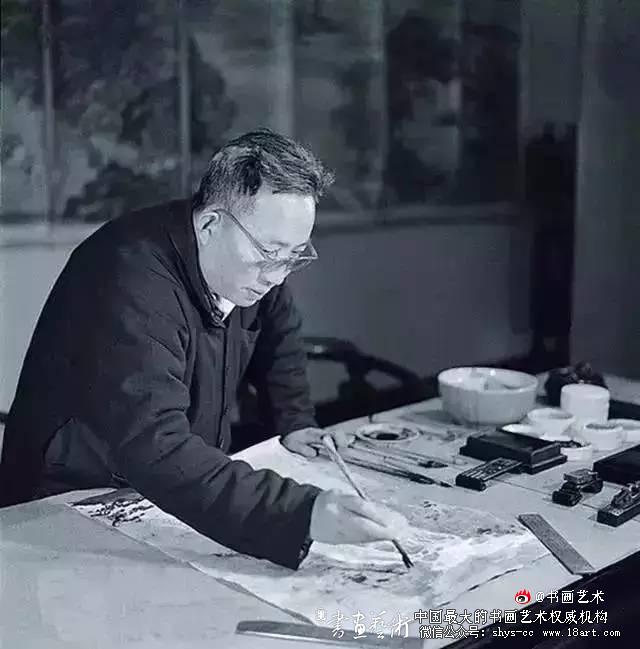 傅抱石绘画作品欣赏 傅抱石 长生 瑞麟 抱石斋主人 《观瀑图》 《待细把江山图画》 《屈原》 《江山如此多娇》 新金陵画派 第1张