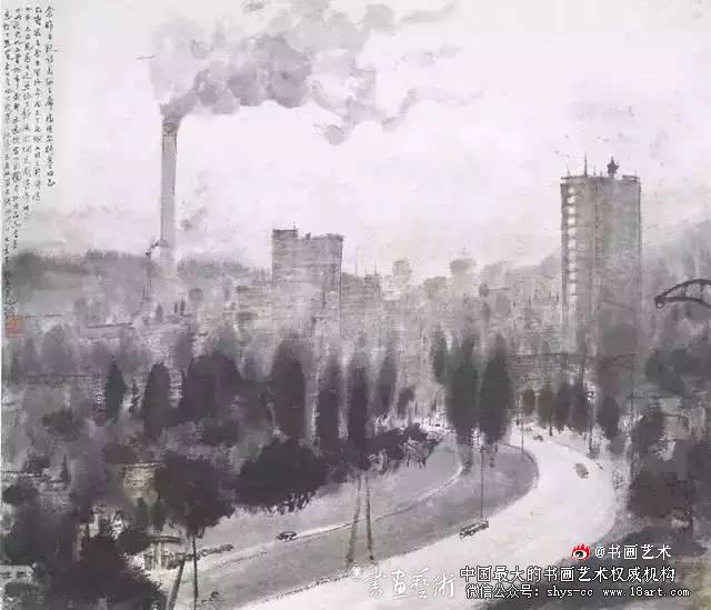 傅抱石绘画作品欣赏 傅抱石 长生 瑞麟 抱石斋主人 《观瀑图》 《待细把江山图画》 《屈原》 《江山如此多娇》 新金陵画派 第10张