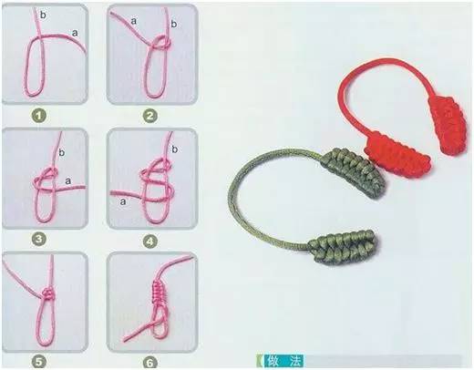 珠宝编绳手链 本命年红绳转运珠 金刚结凤尾结吉祥结万字结团锦结平结_手链打结方法 教法