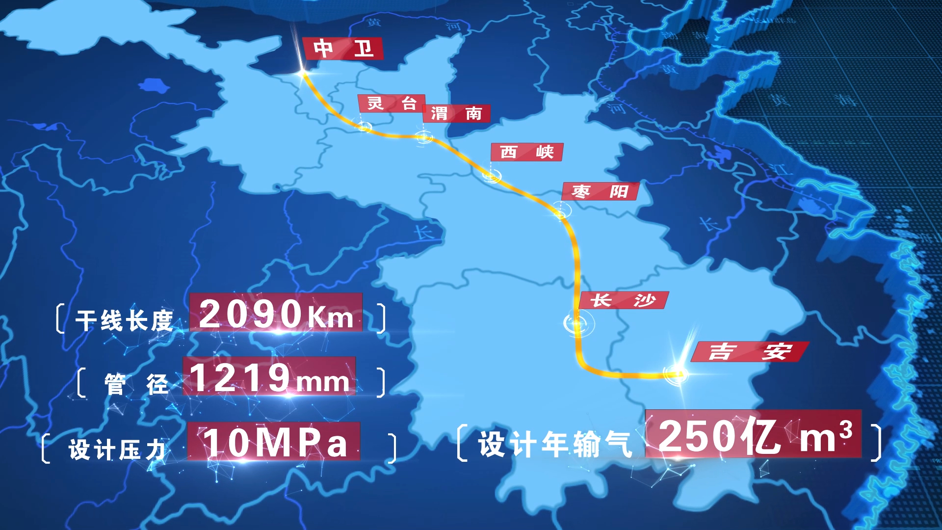 西气东输三线中段天然气管道工程_西气东输三线 寰球_中卫二站开工建设