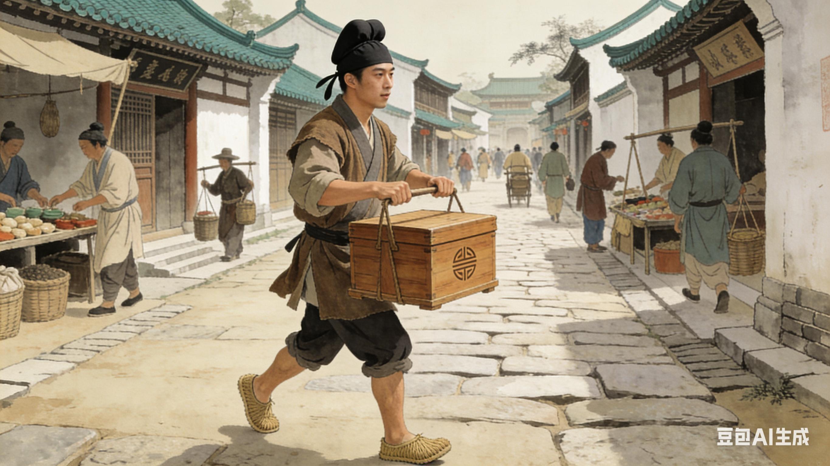 北宋汴京市井生活图景_清明上河图张择端赏析_中国邮政清明上河图