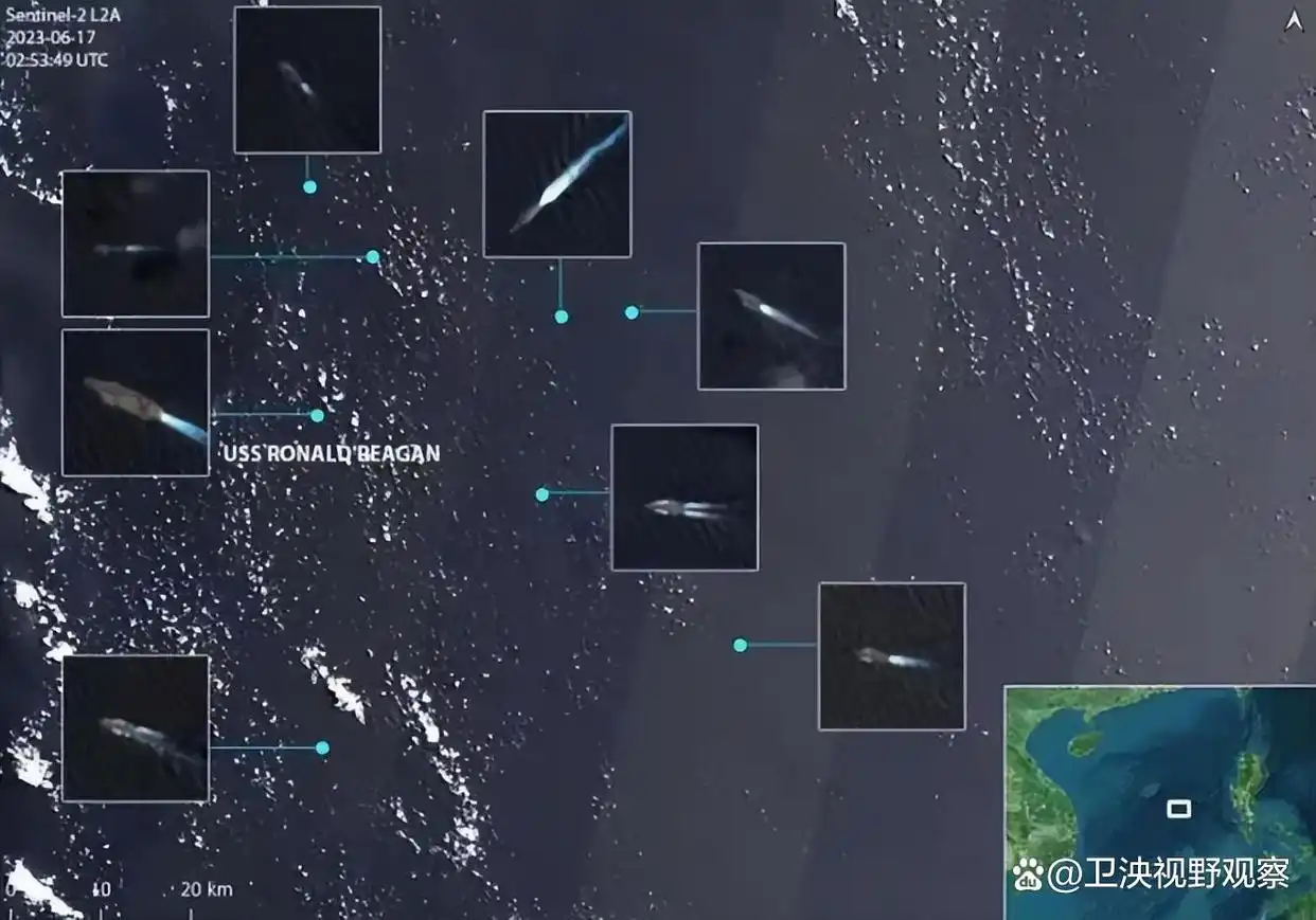 里根号航母参观_中国海军军舰包围美舰_美国里根号航母南海活动