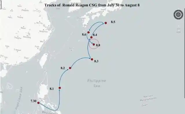 里根号航母参观_解放军绕台军事演训_美日冲绳联合训练