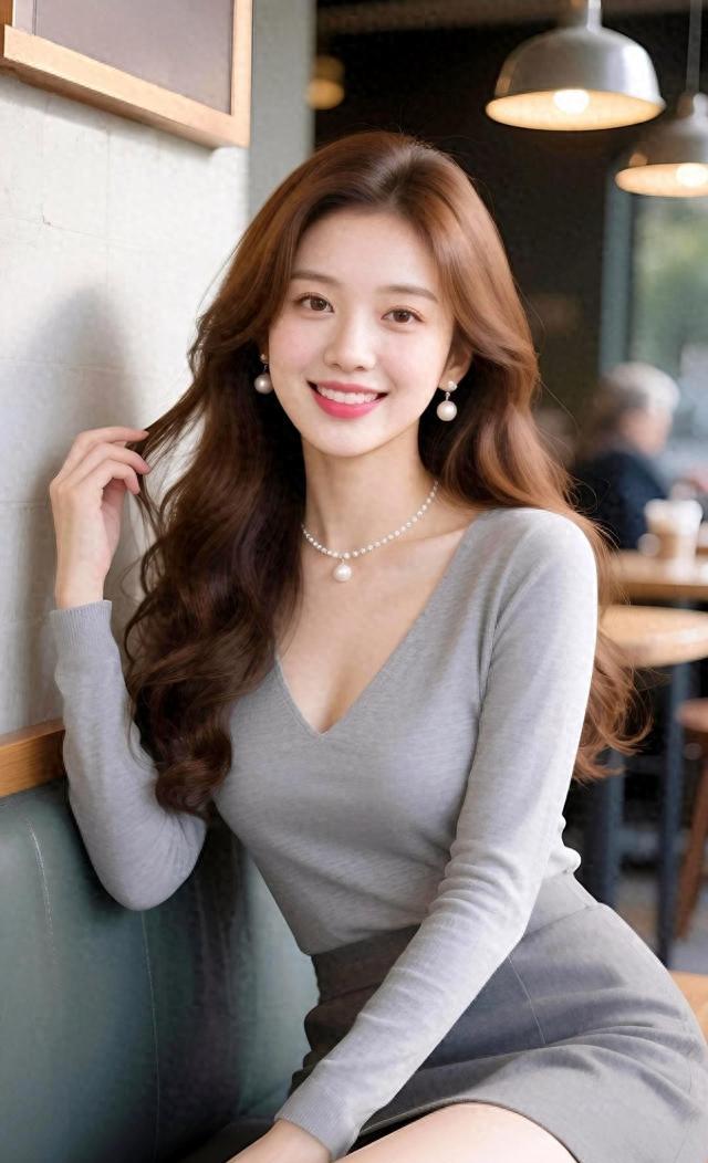 灰色连衣裙搭配_灰色针织裙子_质感纤维穿搭