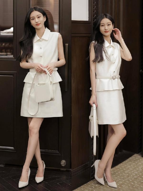 半裙穿搭_梨形身材伞裙搭配_灰色连衣裙搭配