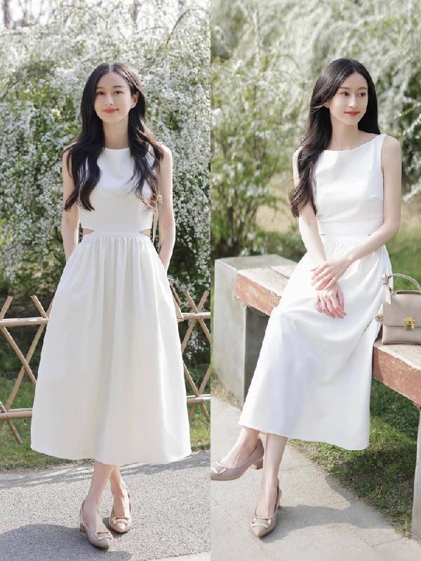 半裙穿搭_灰色连衣裙搭配_梨形身材伞裙搭配