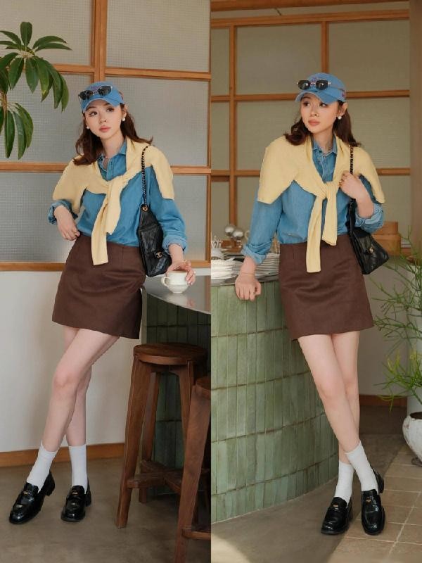 半裙穿搭_灰色连衣裙搭配_梨形身材伞裙搭配