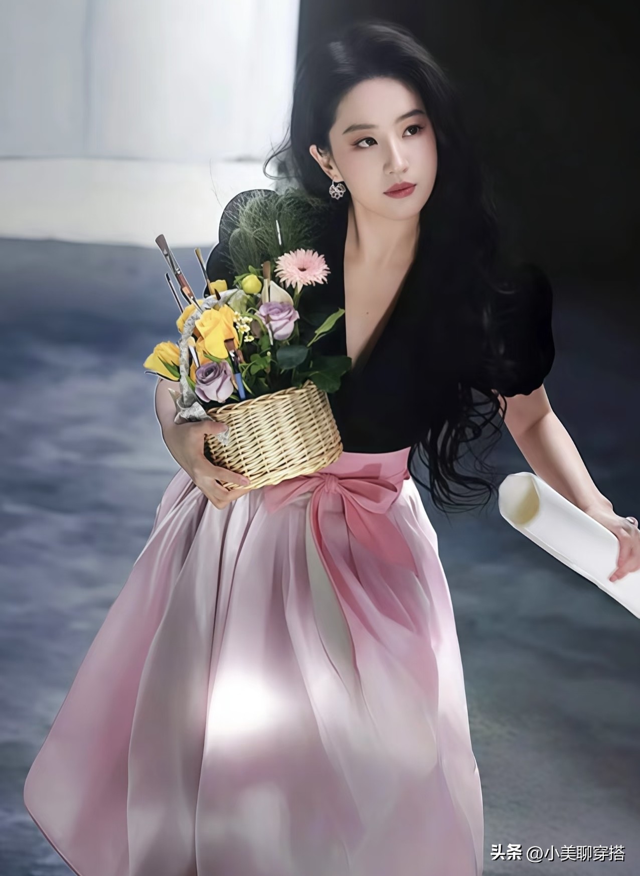 灰色连衣裙搭配_花苞裙款式_长款花苞裙穿搭