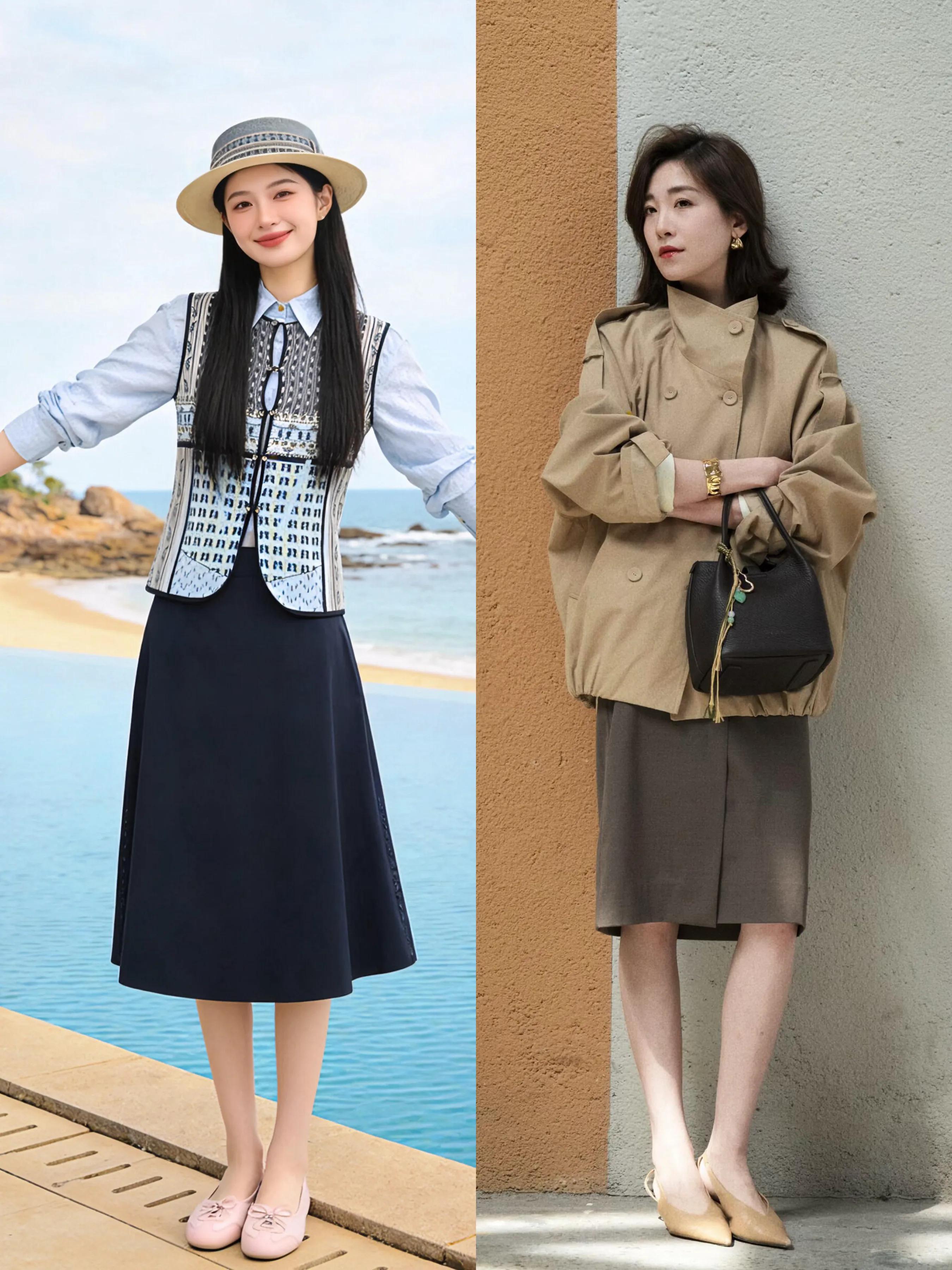 灰色连衣裙搭配_优雅显贵穿搭技巧_春季裙装搭配