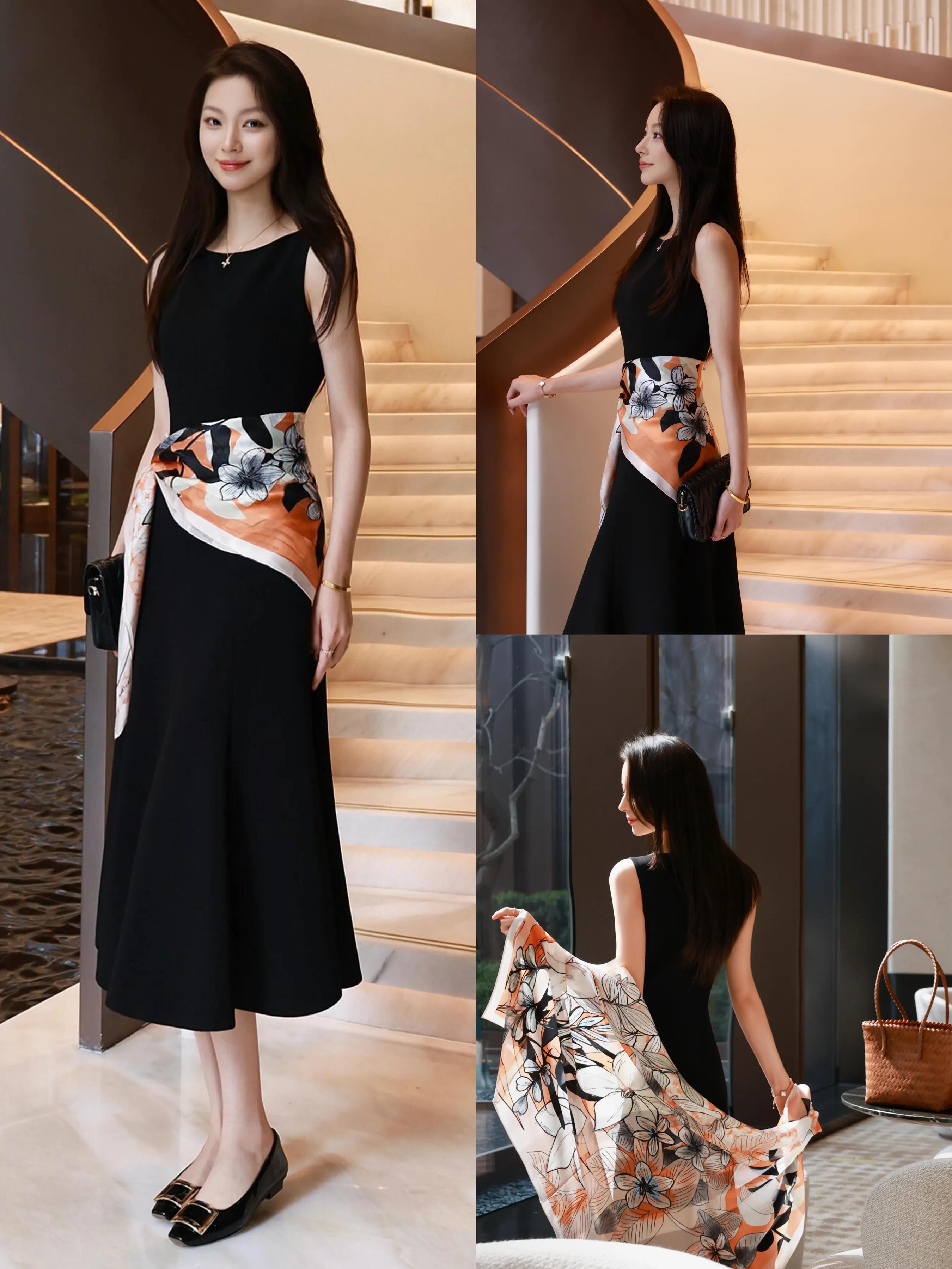 优雅显贵穿搭技巧_春季裙装搭配_灰色连衣裙搭配