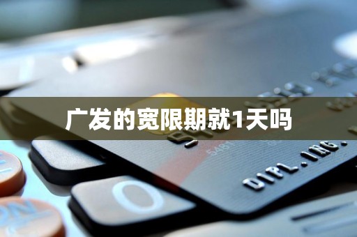 广发的宽限期就1天吗