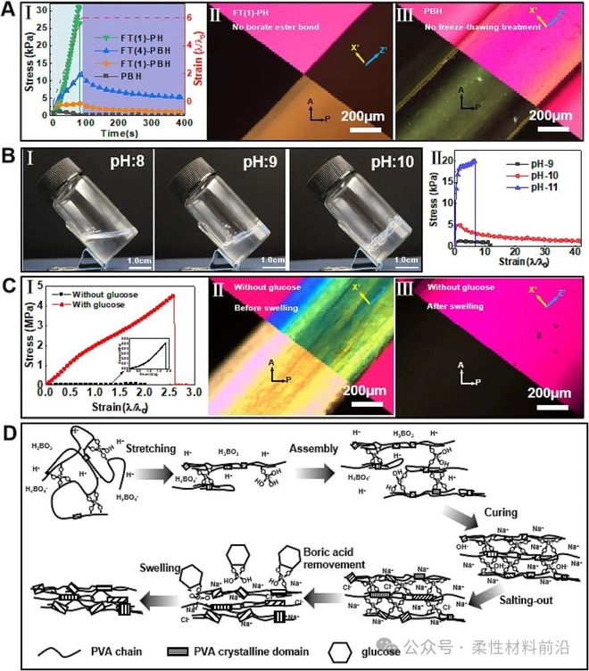 仿生各向异性PVA水凝胶制备方法_动态硼酸酯键辅助聚乙烯醇水凝胶时空可控交联_聚乙烯醇价格
