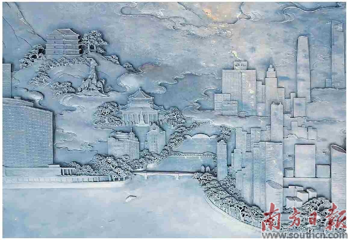 四大名砚端砚_端砚巨作《鹅潭新韵》_最大的梅花坑砚石作品