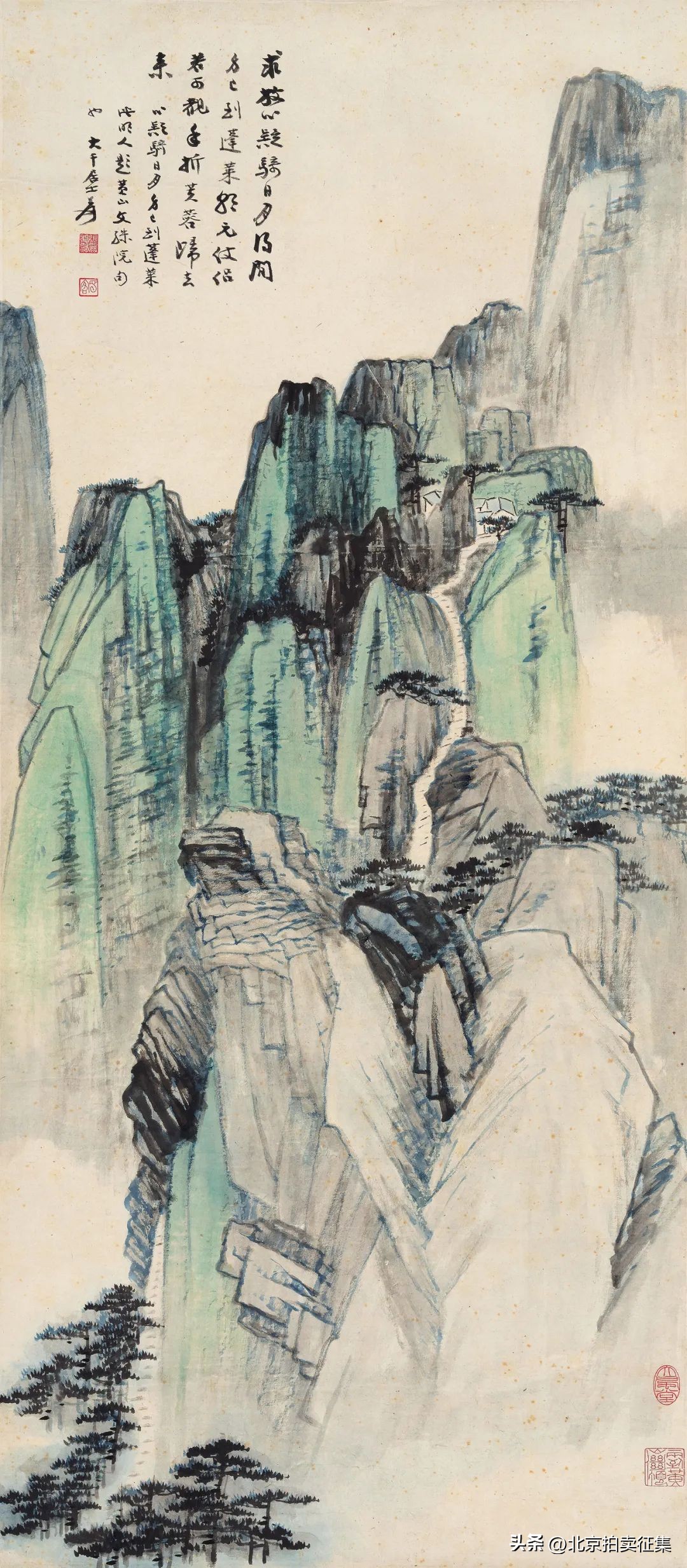 张大千字画图片_张大千仗义疏财  张大千与友朋交往  张大千赠画题跋