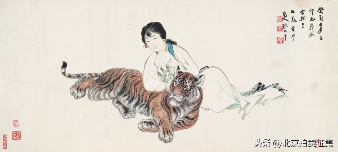 张大千字画图片_张大千仗义疏财  张大千与友朋交往  张大千赠画题跋