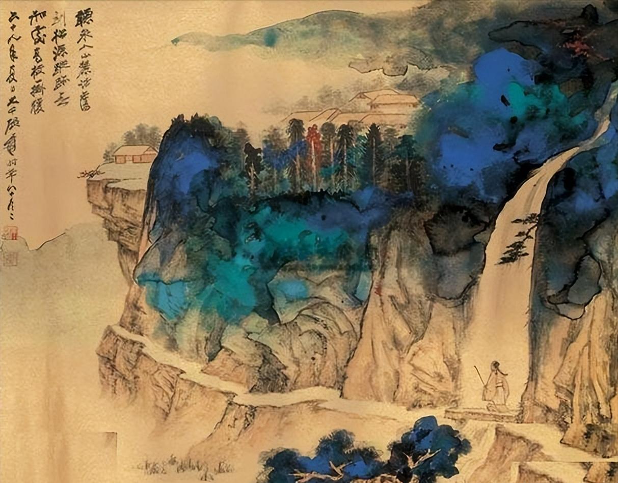 张大千敦煌之旅_张大千白子英对联故事_张大千字画图片