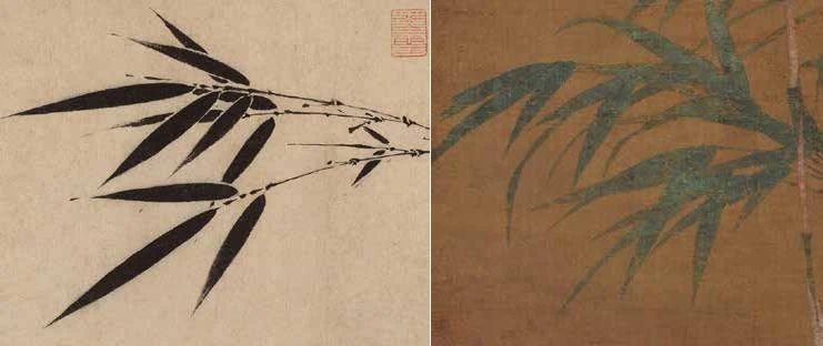 宋徽宗晴竹图 项元汴 张大千  _张大千字画图片_  宋徽宗晴竹图真迹  宣和玺  装裱  