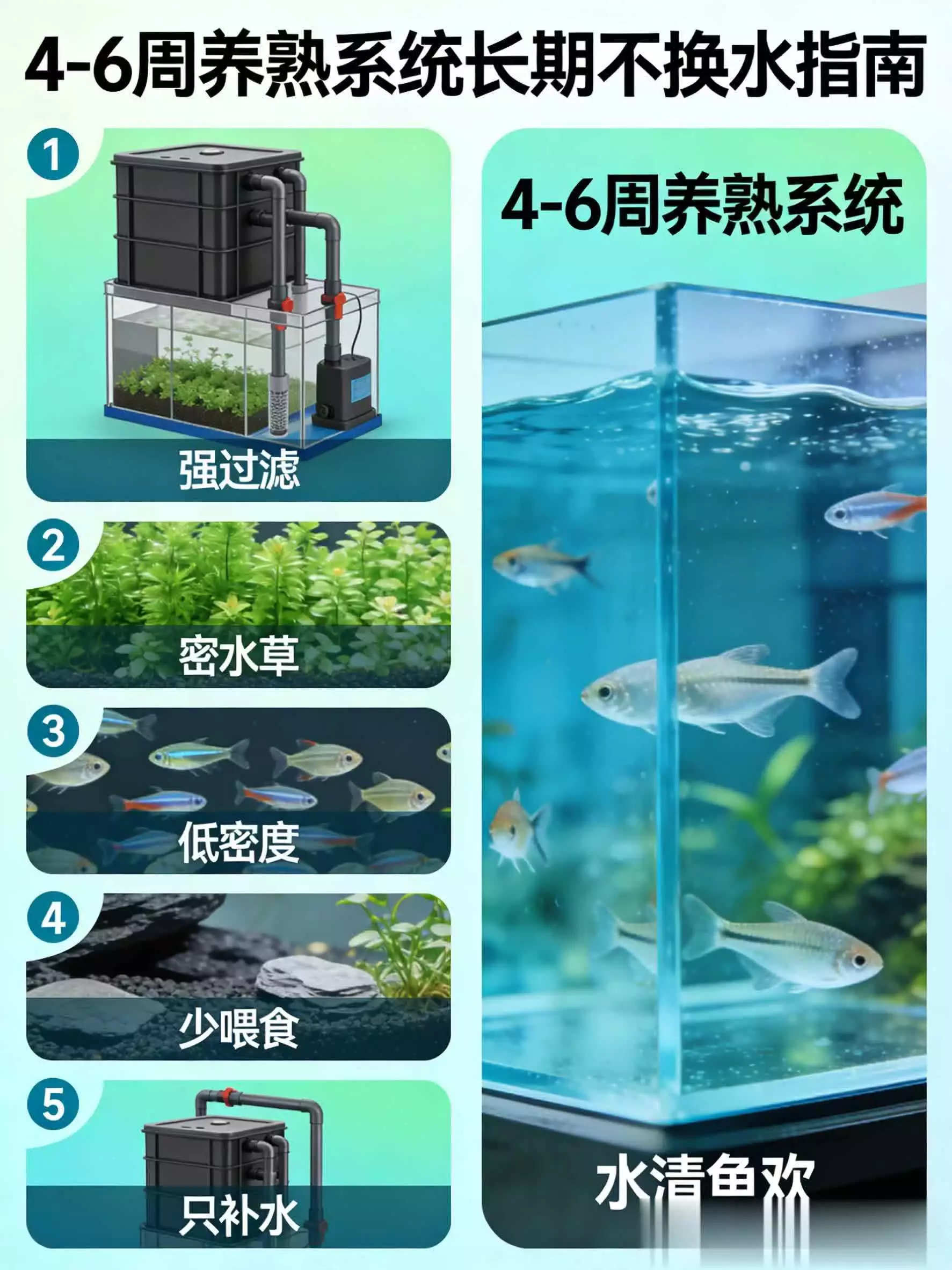 生态平衡养鱼_不换水鱼缸技巧_生态鱼缸养鱼注意事项