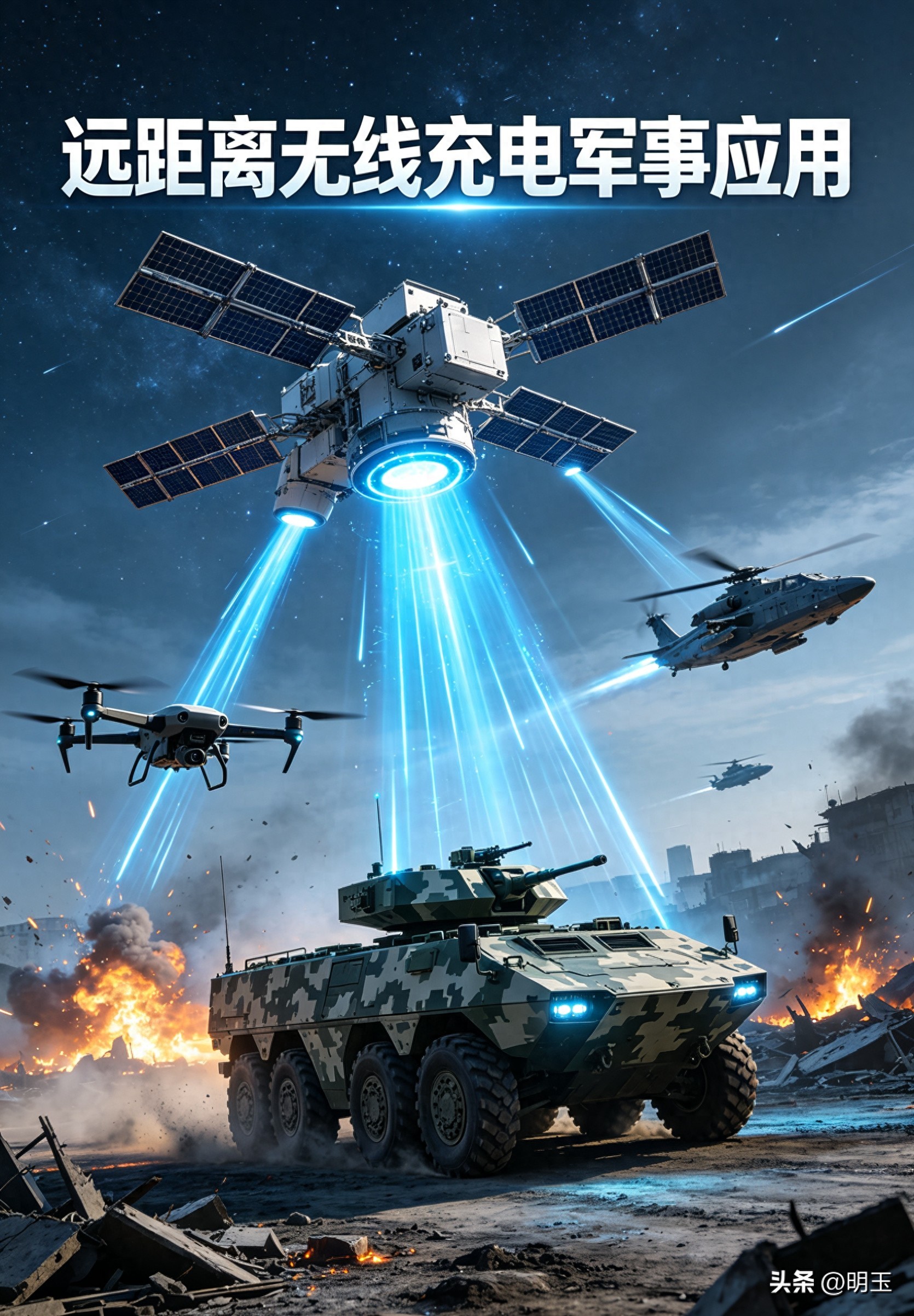 卫星远距离太空充能_军事后勤无线充电_太阳能充电器工作原理