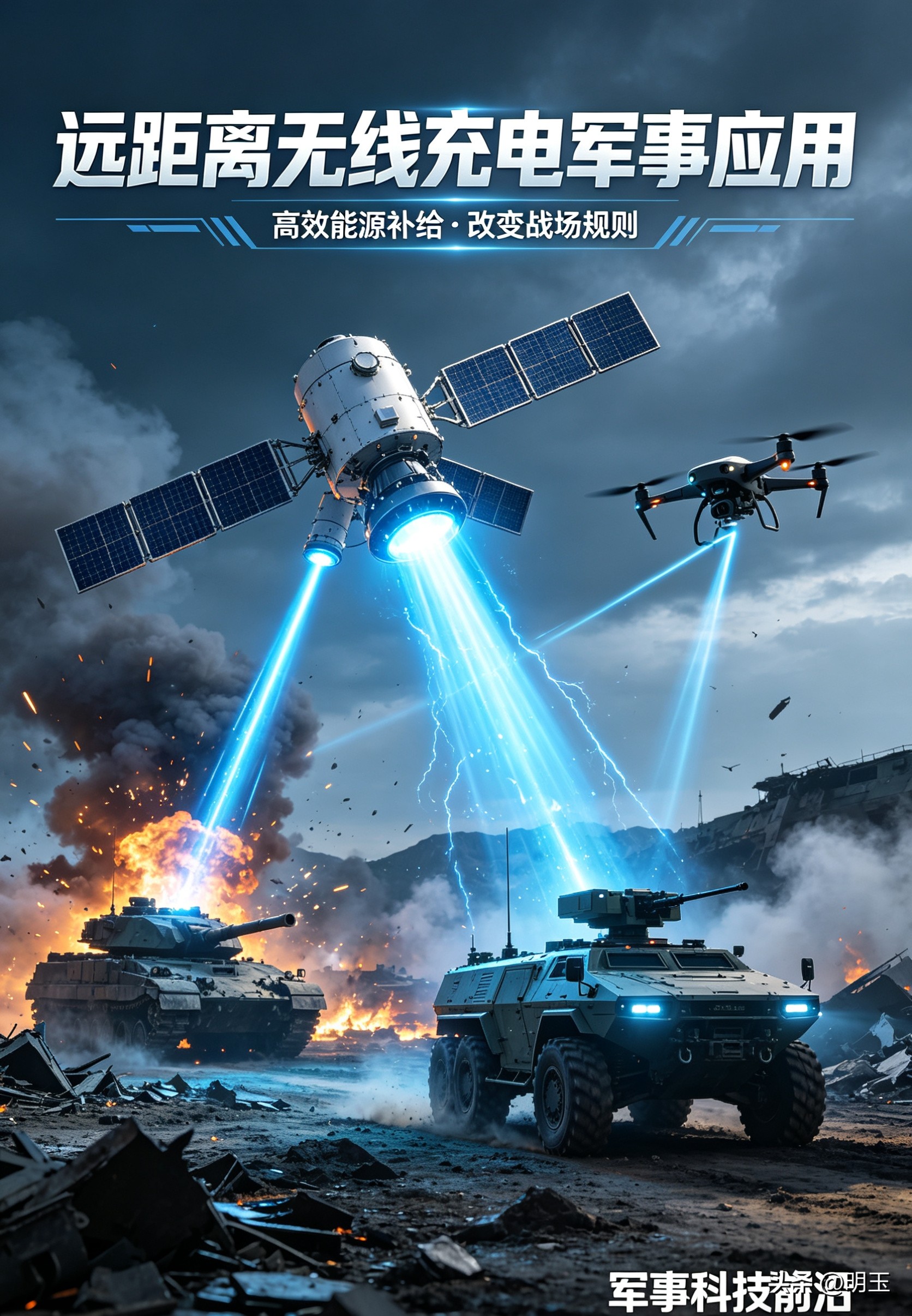 卫星远距离太空充能_军事后勤无线充电_太阳能充电器工作原理