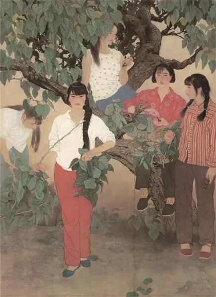 何家英中西融合工笔画_何家英工笔人物画_古典工笔人体画