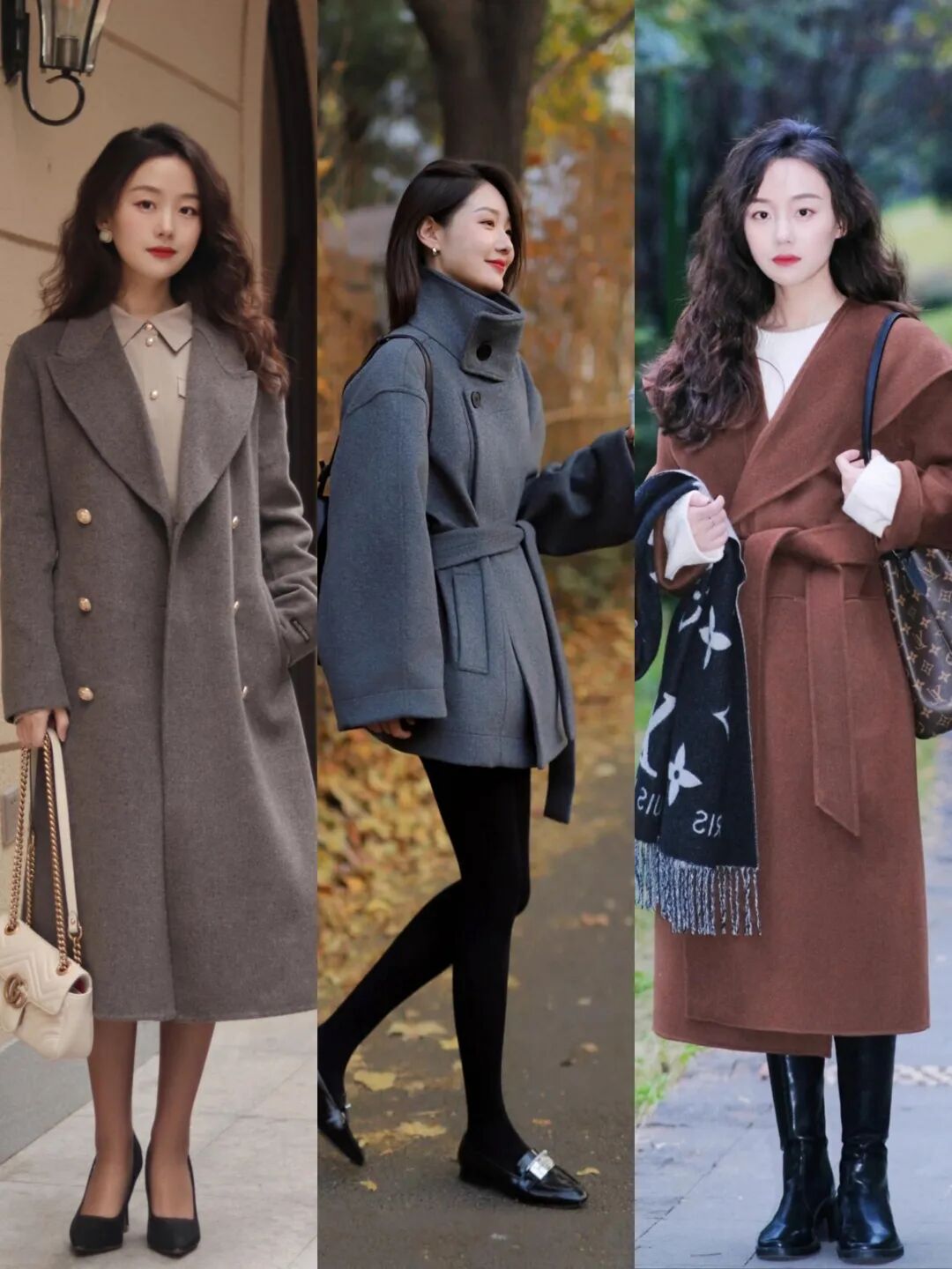 阔腿裤搭配大衣_春季大衣穿搭_冬季红色大衣搭配图片