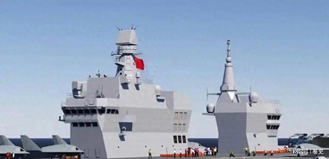 电磁弹射无人机攻击舰_中国两栖登陆舰_中国076型两栖攻击舰四川舰首次海试