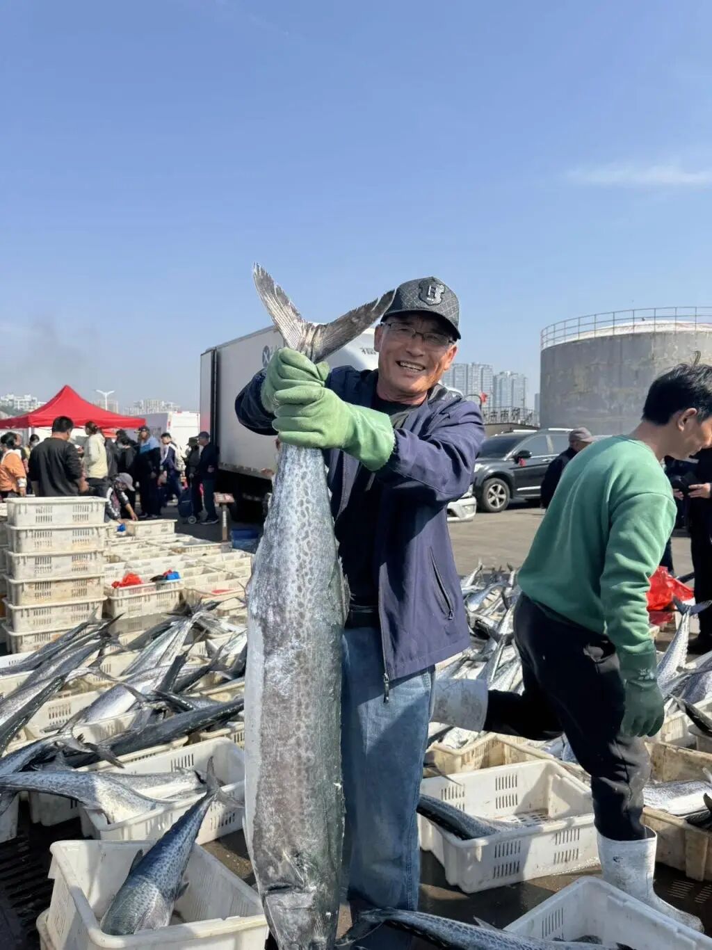 海中洲海鲜城 渔社_青岛伏季休渔期 积米崖码头 海鲜交易