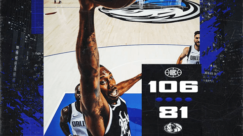 NBA季后赛首轮第四场快船大胜独行侠_东契奇带伤出战状态受影响_东契奇22+10+9卡椒低迷 独行侠力克快船2-1