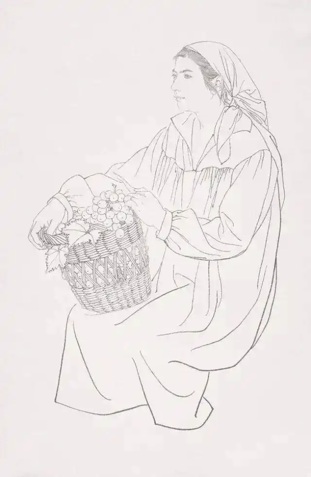 何家英艺术成就_工笔画线描人物画谱_何家英工笔画