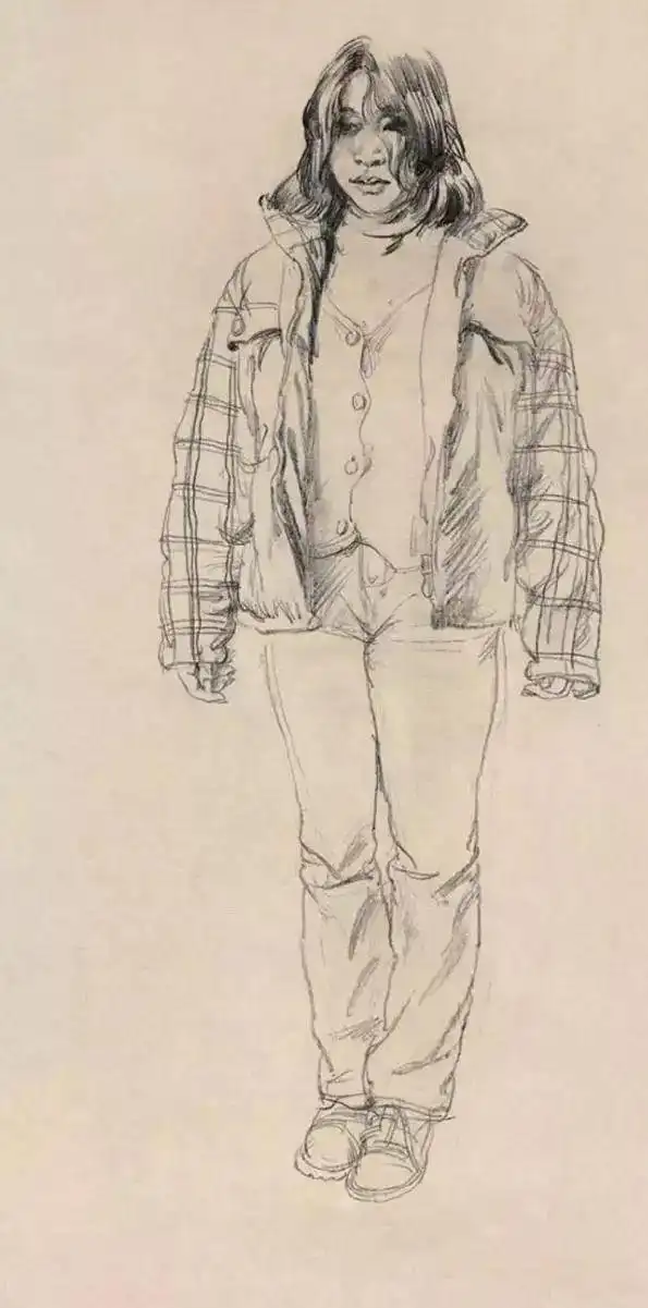 工笔画线描人物画谱_何家英艺术成就_何家英工笔画