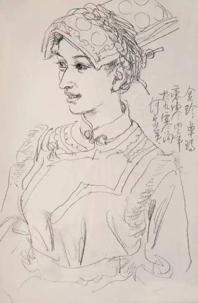 何家英工笔画_何家英艺术成就_工笔画线描人物画谱
