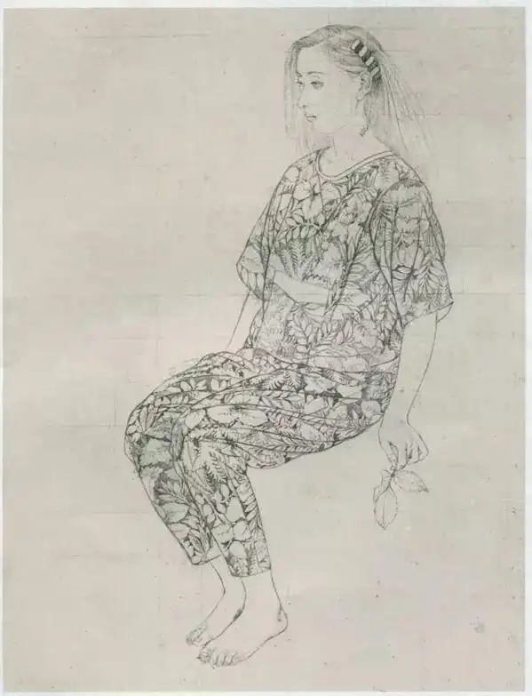 工笔画线描人物画谱_何家英艺术成就_何家英工笔画