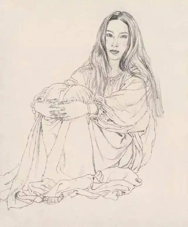 何家英艺术成就_工笔画线描人物画谱_何家英工笔画