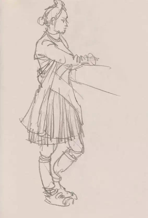 何家英工笔画_工笔画线描人物画谱_何家英艺术成就