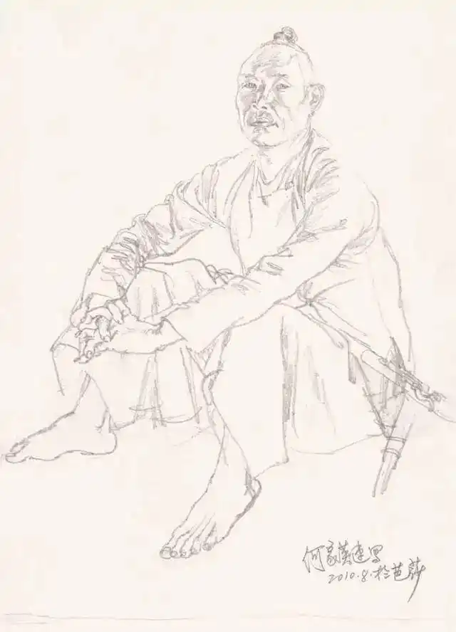 何家英工笔画_何家英艺术成就_工笔画线描人物画谱