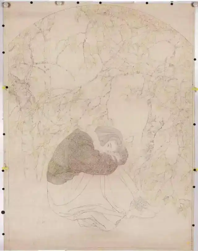 何家英工笔画_何家英艺术成就_工笔画线描人物画谱