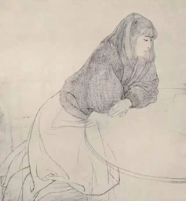 工笔画线描人物画谱_何家英工笔画_何家英艺术成就